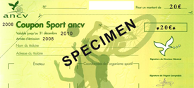 Coupon Sport ANCV - Pas de chèques Vacances SVP